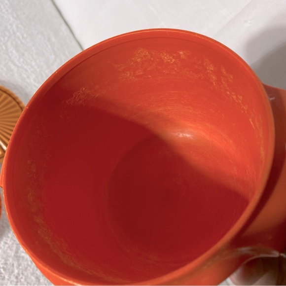 Vintage Tupperware Orange Yellow Servalier Stacking Bowls With Lids 4pcs - Picture 12 of 15